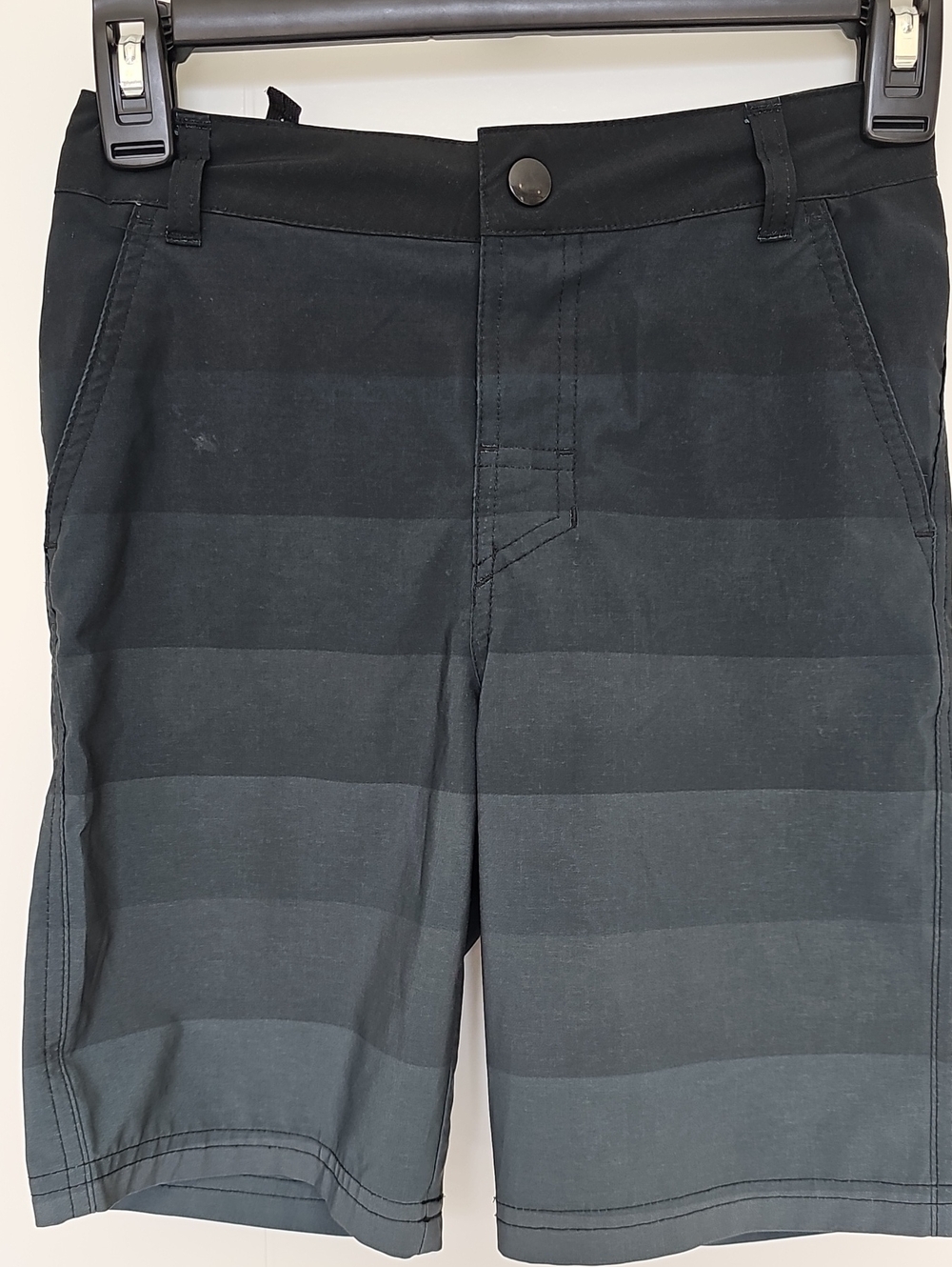 art class Black & Charcoal Striped Ombre Flat Front Shorts Boys Sz 10